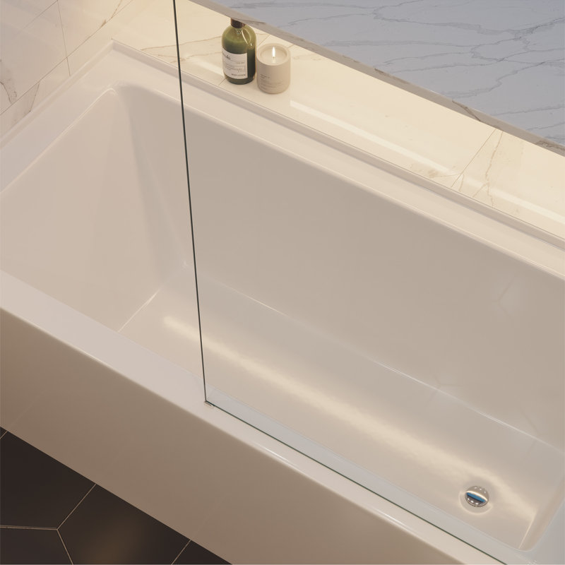Voltaire 60" x 32" Alcove Bathtub with Apron, Bisque, Right