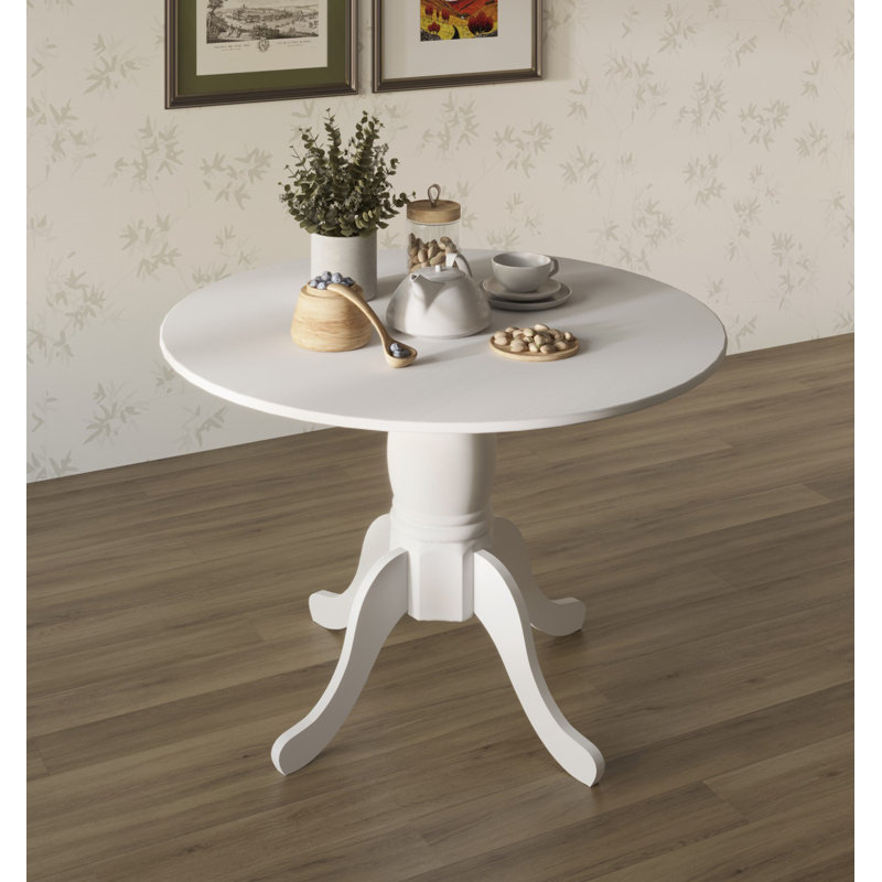 Table de salle à manger à piédestal 36 po Jazlyn, Blanc