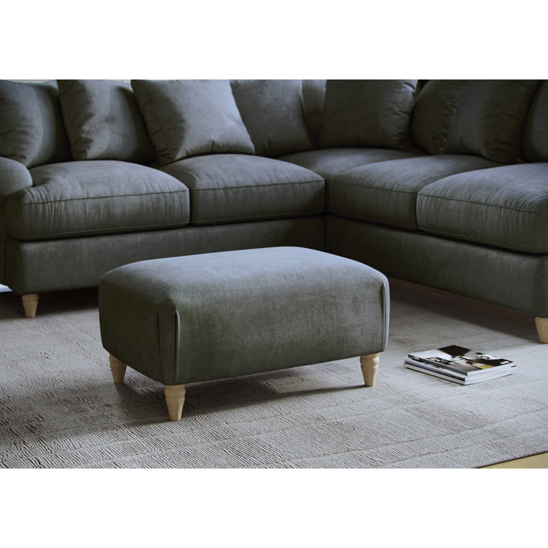 Eluster Upholstered Footstool, Grey
