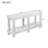 U_Style 62.9" Vintage Entryway Table - Fir Solid Wood With Natural Grain, 6 Reinforced Legs & 4.5" Thick Desktop, Metal Rivet Decor & Plank Under-Shelf, Console Table For Hallway, Living Room-1308997735