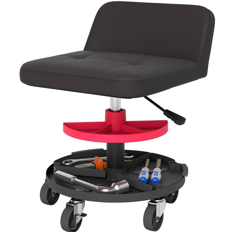 Rolling Creeper Garage Stool With 360° Wheels