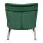 Chaise longue Arnera en velours vert avec base argentée-449724440