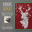 Cerf blanc et étoiles suspendues, reproduction encadrée - bois massif-112366806-112366809