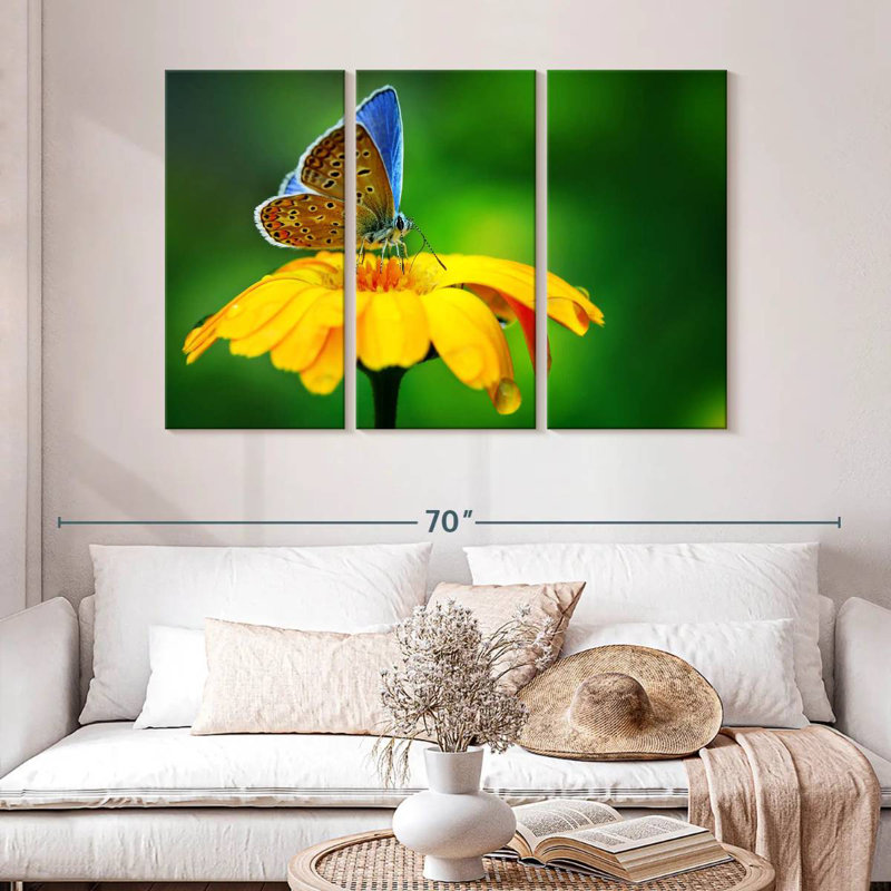 Splendeur papillon bleu Brampt, H 32 po x l 50 po