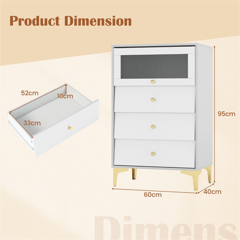 60cm W Bedside Table