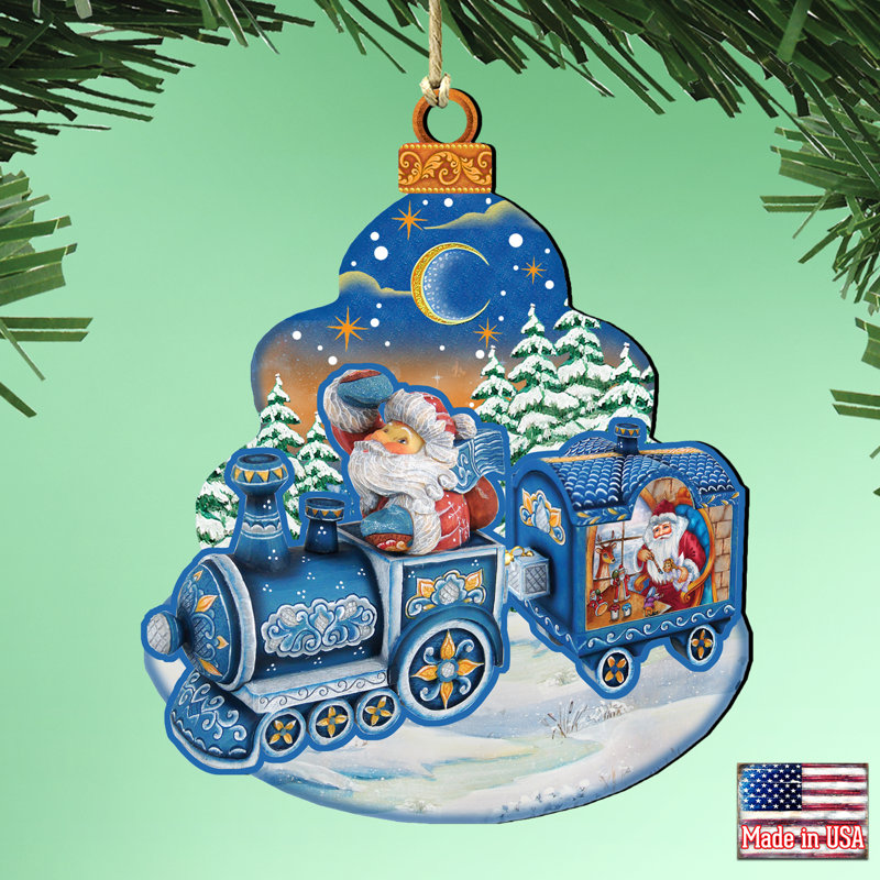 Porte-train de Noël, H 5,5 po x l 3,5 po x P 0,5 po