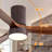 52 Inch Flush Mount Ceiling Fan With Led Light And Remote Control Solid Wood Blades