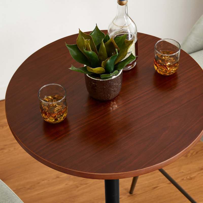 Cashana Bar Height 39.5"H Dining Table, Walnut, Black