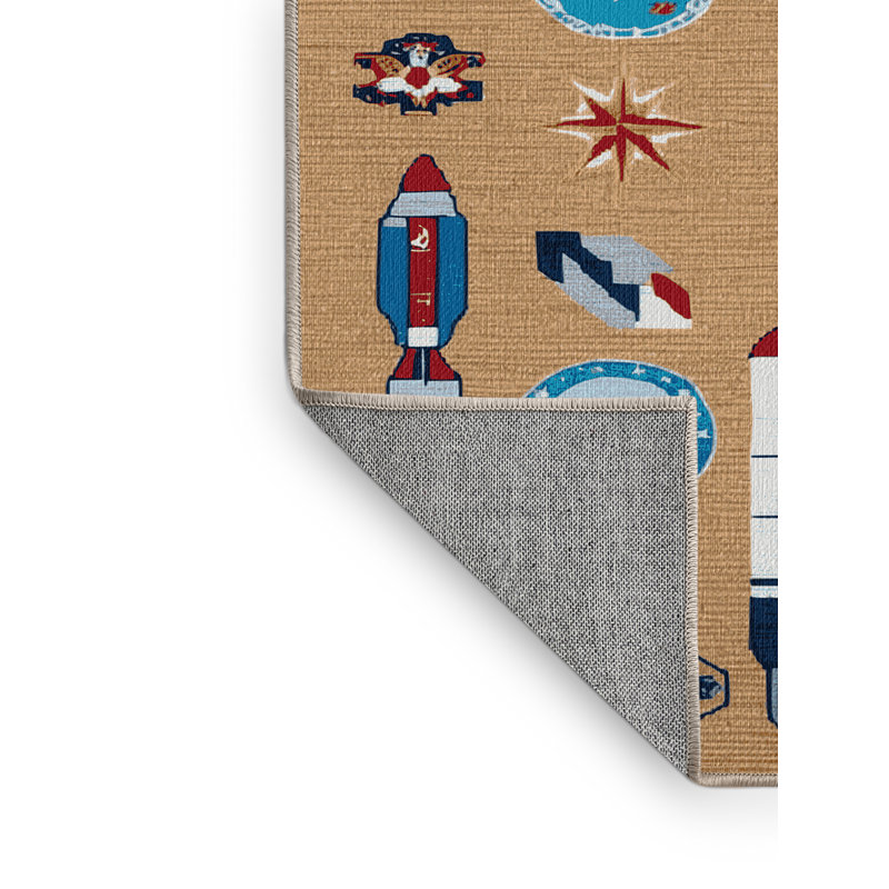 Tapis brun lavable à la machine, Rectangle de 5 pi x 8 pi