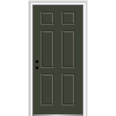 Exterior Single Steel 6-Panel Painted Door