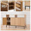 Buffet buffet 46,4 "avec 4 portes et tablettes réglables
