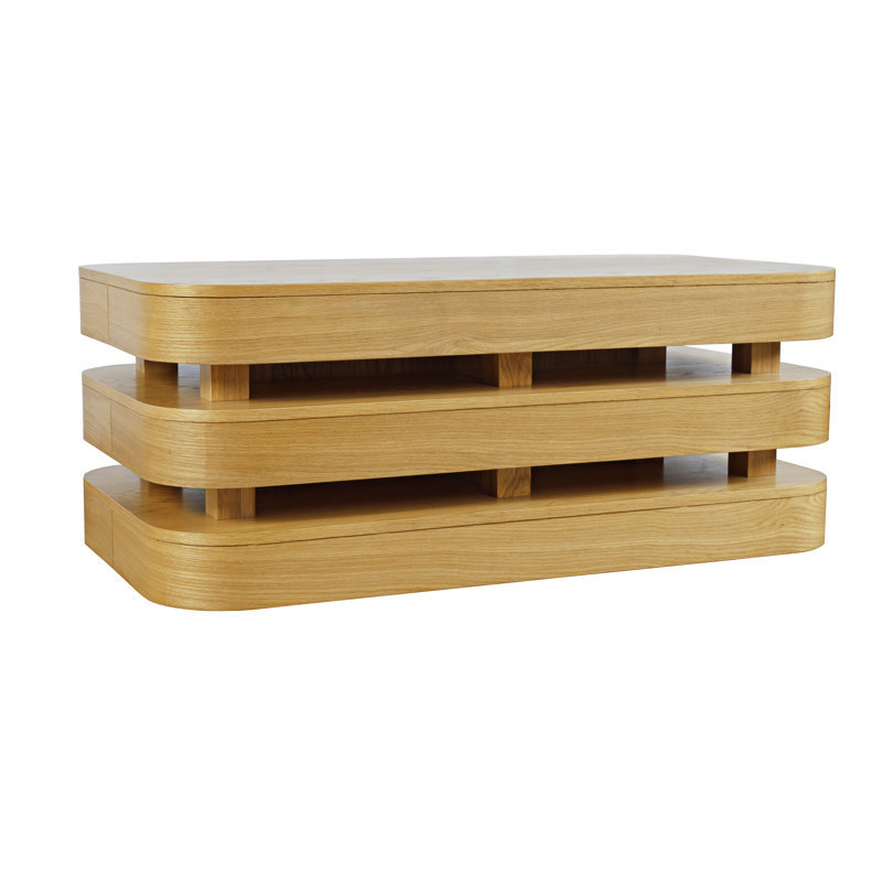 Table basse à roulettes Marta, Bois de chêne