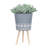 S/2 10/12" Diamond Planter W/ Wood Legs