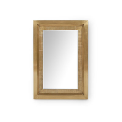 Princeton Rectangle Brass Framed Wall Mirror