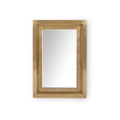 Princeton Rectangle Brass Mirror