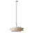 5- Light 24"W Dimmable Natural Linen Burlap Shaded and Nickel Metal Drum Chandelier for Dining Room or Kitchen