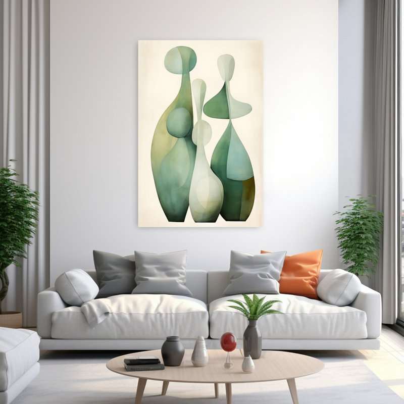 Art contemporain abstrait géométrique, H 60 po x l 40 po