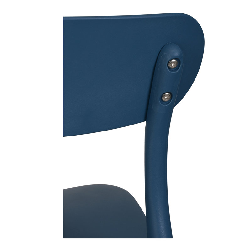 Navy Polypropylene Modern Outdoor Dining Chair Set