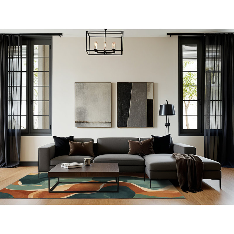 Tapis Earthly Echoes, Carré 6 pi