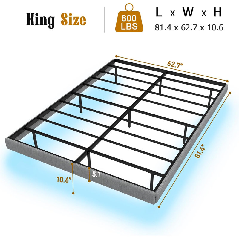 Metal Bed, Kingsize (5')