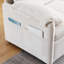 Lit-lit en velours côtelé avec design escamotable, 2 coussins et poches latérales - Confortable pour la vie, la chambre à coucher, un appartement, un bureau, 31 poches réglables, un bureau élégant, un appartement-121117375
