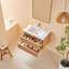 Meuble-lavabo mural simple et flottant 30 po avec lavabo en céramique
