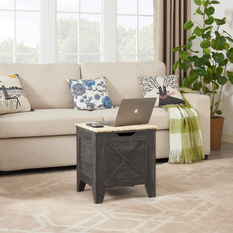 Banc de rangement Motti, Gris anthracite