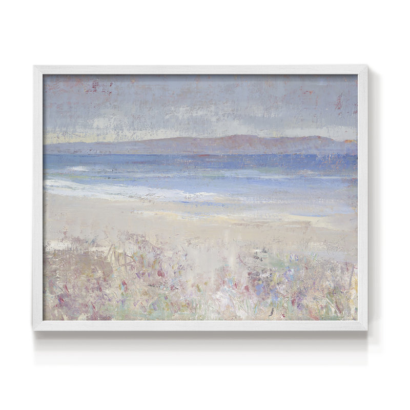 «Beach Textures I», reproduction encadrée, H 8 po x l 10 po, Blanc