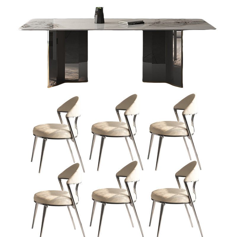 Ensemble de salle à manger rectangulaire Tareka, H 29,5 po x L 70,9 po x l 35,4 po