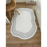 Novelty Dinene Area Rug with Non-Slip Backing