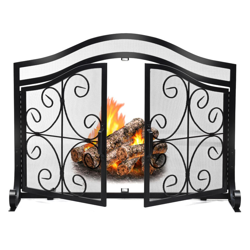 Pare-étincelles en acier forgé Charlton Home®