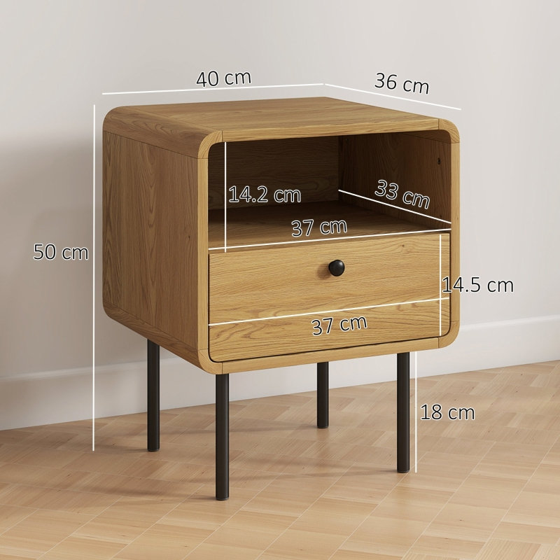 40 cm W Bedside Table