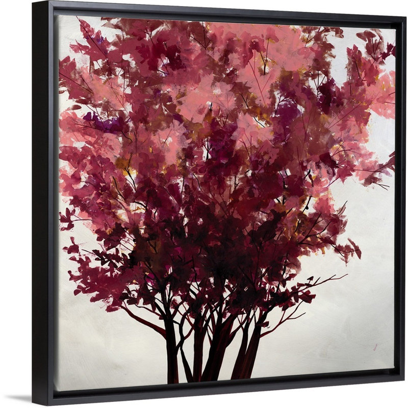 « chaleureux reach », peinture sur toile, H 21,7 po x l 21,7 po x p 1,75 po, Cadre flottant noir