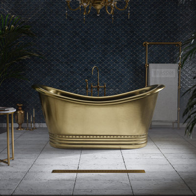 820 mm W Freestanding Copper Bath