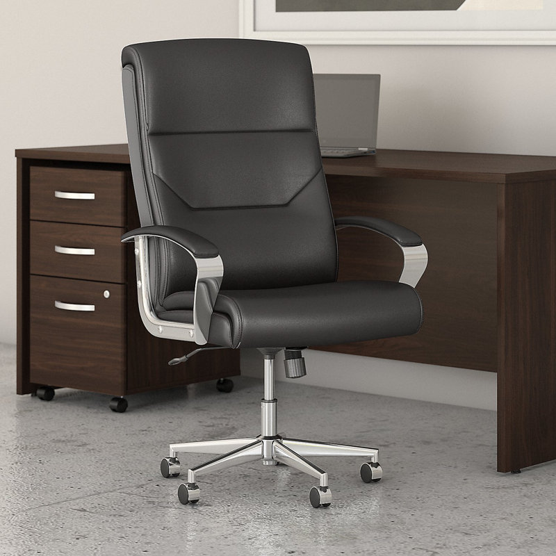 BBF Seating Vinyl Executive Chair, Brown