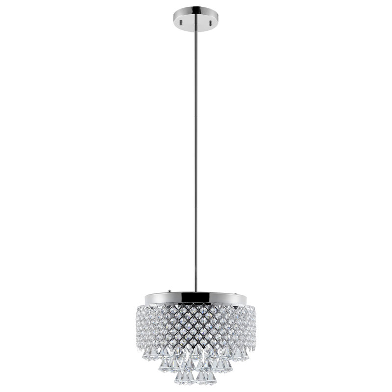 Lustre traditionnel en cristal 9 lumières avec accents