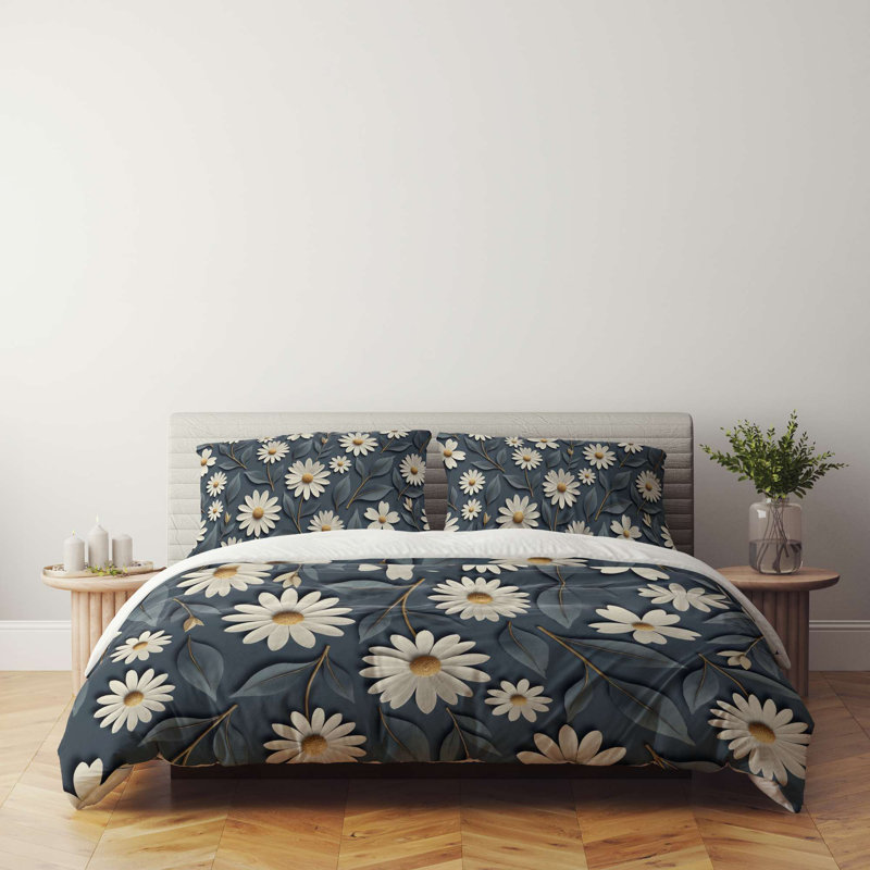 Luxury King Quilt Cover Set (3 Pieces) - 70% Polyester / 30% Cotton, 94.5 x 86.6 inches | Soft & Durable, 120 Thread Count, Button Closure Duvet Cover & Envelope Pillowcases | Machine Washable, Elegant Home Bedding
