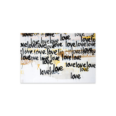 «Gold Love On Répeter» par - Impression sans cadre
