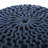 Cotton Upholstered Round Pouf Ottoman-125320599