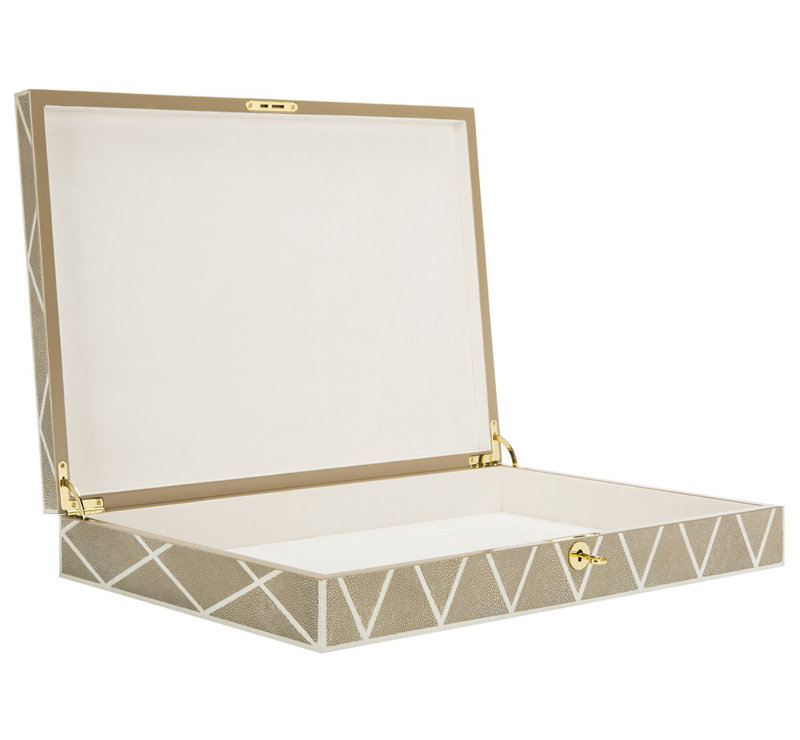 Manufactured Wood Box, Beige