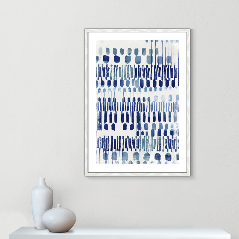 Continuously I by Eva Watts, 35.5" H x 25.5" W x 0.75" D, White Wood Grain Framed Paper, White