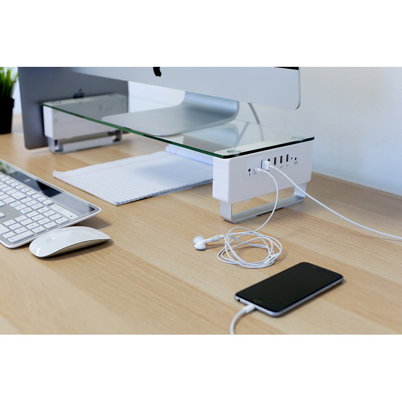 Support pour écran en verre avec 5 ports USB Mount-It