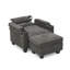 Fauteuil en chenille de 37 po de largeur avec dossier réglable et port USB-813071276