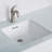 Elavo Ceramic Square Undermount Bathroom Sink with Overflow