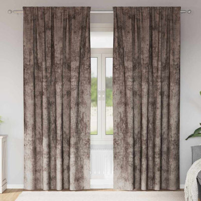 Curtain With Curtains 2 Pcs Velvet