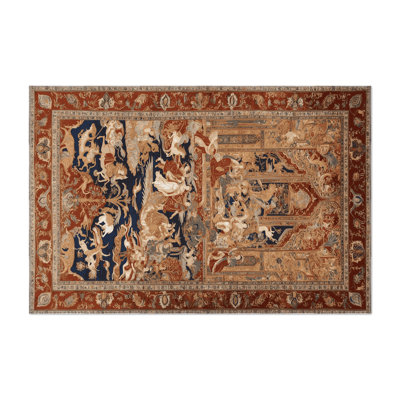 Tapis d'intérieur et d'extérieur brun Persian