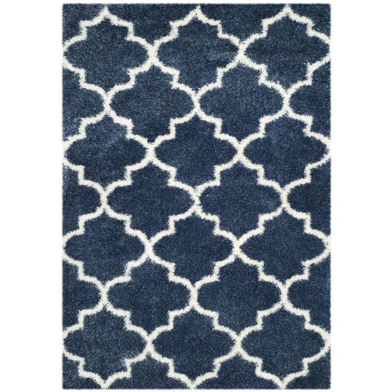 Bertl Sgm-Montreal Shag Performance Geometric Rug, Rectangle 5'3" x 7'6"