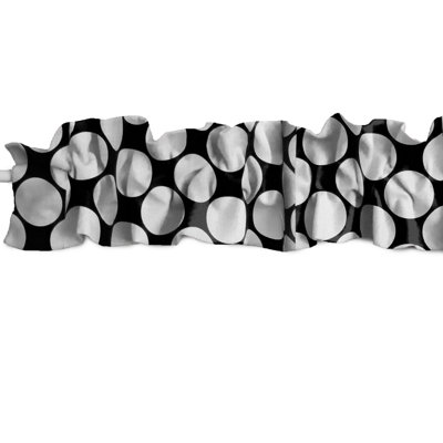 Cotton Blend Polka Dots Tailored Window Valance