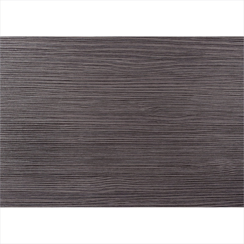 Bureau d'ordinateur en L à panneau de particules avec tiroirs en gris doux, poste de travail polyvalent, Gray