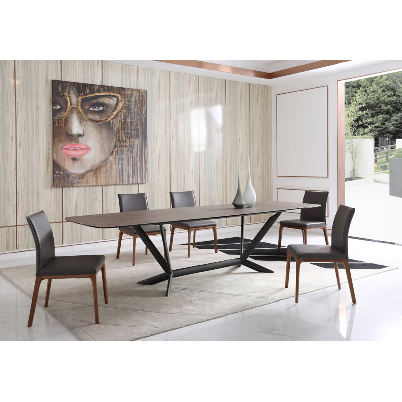 Metal Base Dining Table